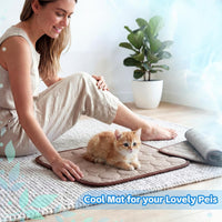 Jetec 3 Pcs Guinea Pig Beds, Fleece Small Animal Mats - Ice Silk / Summer / Brown - image 4
