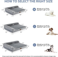 BFPETHOME Orthopedic Dog Beds for Large Dogs-Waterproof Sofa Pet Bed with Removable Washable Cover, Big Dog Bed with Waterproof Lining and Nonskid Bottom,Pet Bed for Large Dogs