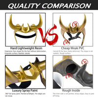 CAFELE gold horned superhero helmet in PVC for Norse cosplay - view 7