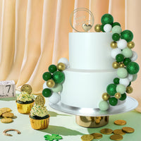 ASTARON 50 Pcs Ball Cake Topper Sticks Mini Balloons for Cake - Green Series - image 4