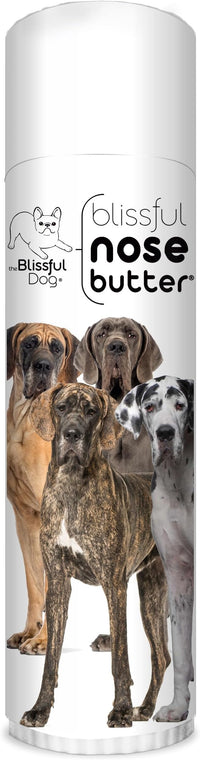 The Blissful Dog French Great Dane Nose Butter for Dry, Cracked Skin, Lick-Safe Dog Nose Balm with Moisturizing Shea Butter, Almond, Olive, and Essential Oils, Pet Supplies, Uncented, 0.50 oz.