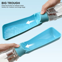 Portable Dog Water Bottle Dispenser [Leak Proof & Foldable] Dog - Blue / 19OZ - image 4