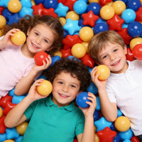 Star Ball Pit Balls for Toddlers, Ball Pool Play Tent - Classic Blue Red / 100 - image 3
