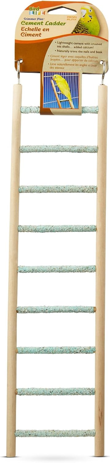 Penn-Plax Bird-Life Trimmer Plus Cement & Wood 9 Step Ladder