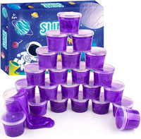 4 Pack Galaxy Slime Kit, Party Favors for Kids, Non Sticky, Wet - Purple Galaxy Slime