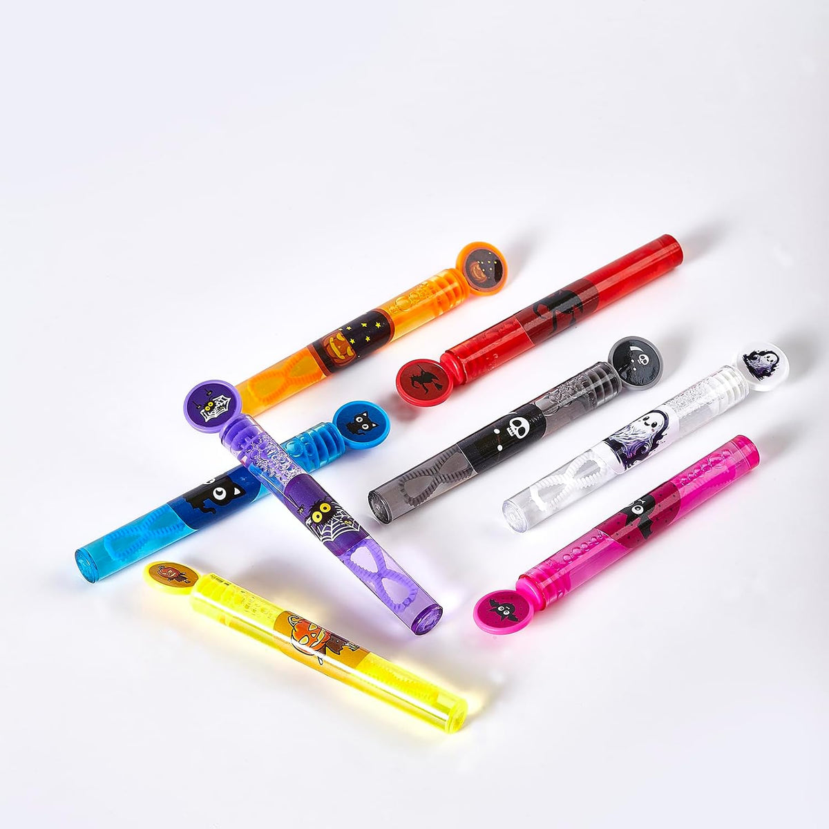 Digwry Halloween mini bubble wands with Halloween-themed stickers - view 4