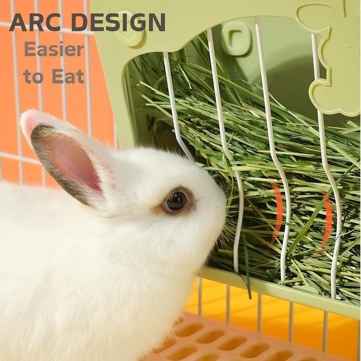 Rabbit Hay Feeder, Hay Rack for Bunny Guinea Pig Chinchilla - Green - image 4