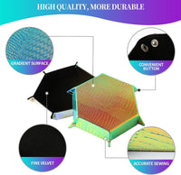 Grajar 2 Pcs Portable Folding Dice Rolling Tray Set for RPG DND Table - Holographic Dragon Skin - image 4