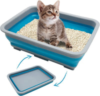 Fhiny Open Cat Litter Box - Blue-S / 1PCS