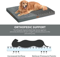 Outdoor Waterproof Orthopedic Dog Bed for Large Dogs – Essentials for Dogs - Dark Gray / 23.0"L x 17.0"W x 2.5"Th - image 4