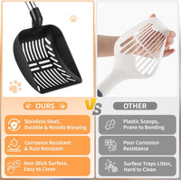 Metal Cat Litter Scoop, Detachable Long Handle Litter Scooper – Daily Care for Cats - black shovel - image 4