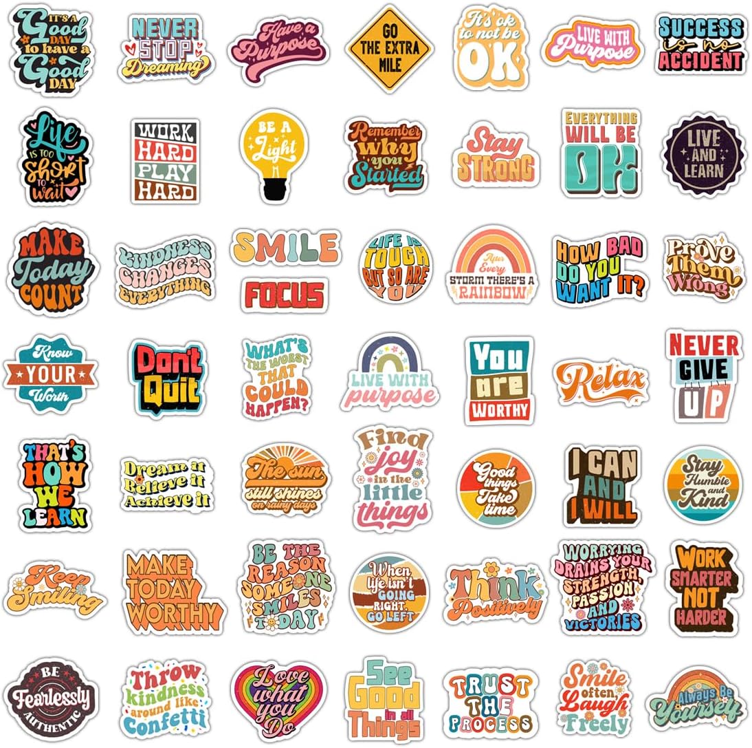 Krazy4K 100 pack waterproof vinyl Christian stickers with faith and Bible verse messages - view 5