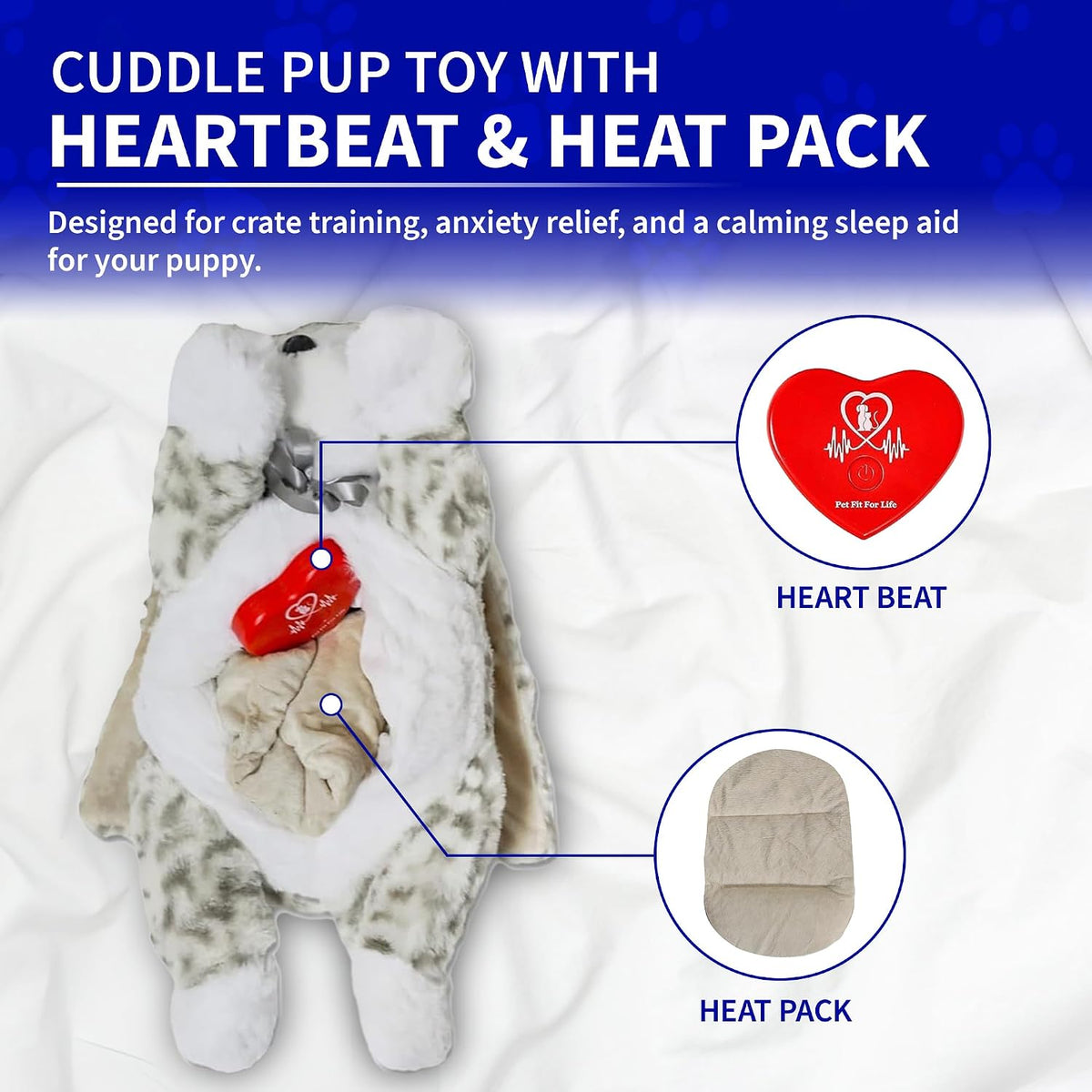Pet Fit For Life Stuffed Animal with Rechargebale Heartbeat for Cats – Essentials for Cats - image 2