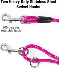 Long Dog Leash for Training 10FT/16FT/20FT/30FT/50FT/100FT - 100FT* 3/8 inch / 1Pack HotPink - image 4
