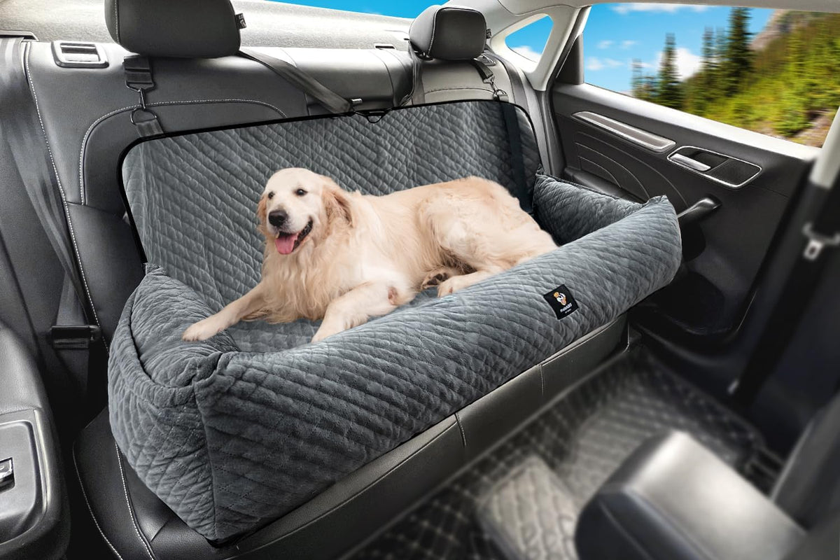 Dog Car Seat for Small Medium Dogs - Gray / Large