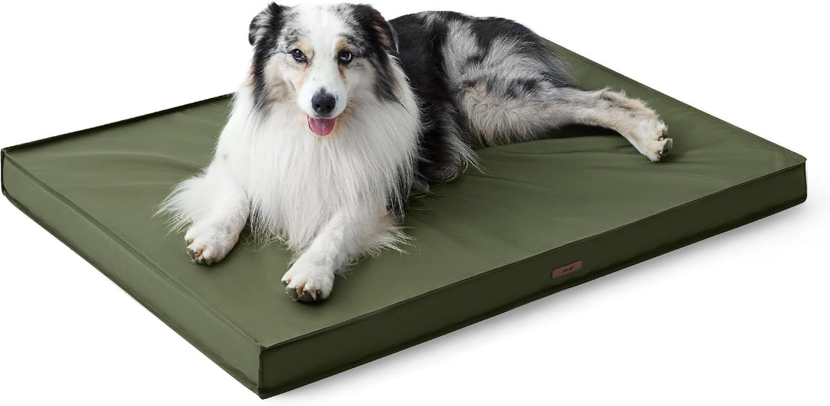 LE SURE Outdoor Waterproof Dog Beds Large Sized - 36"L x 27"W x 3"Th / Olive Green - image 4