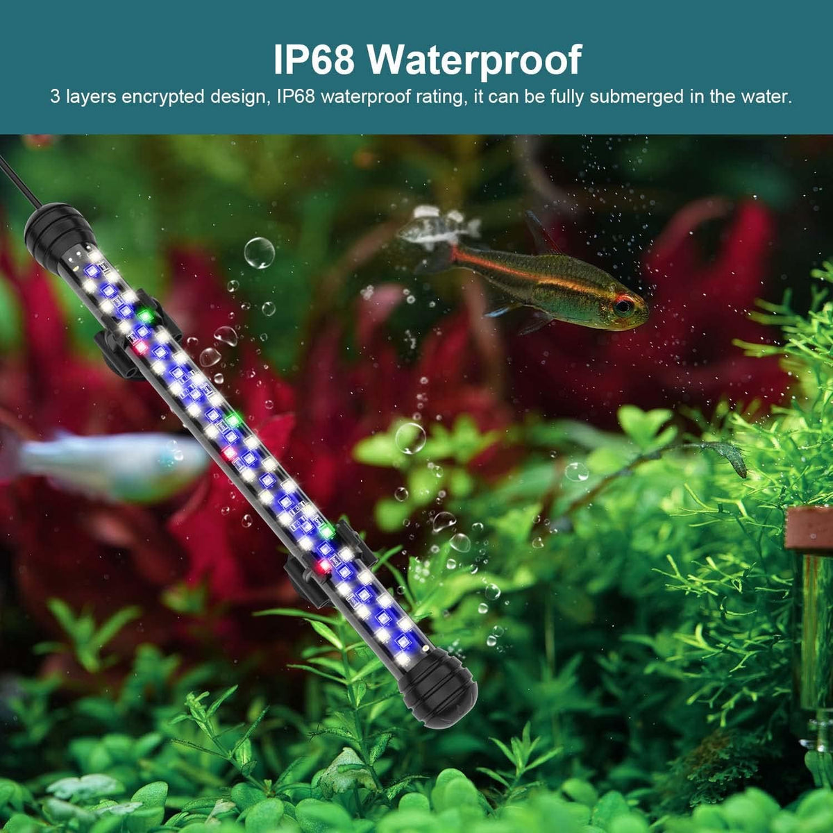 SEAOURA Submersible Led Aquarium Light for Fish Tank with Timer - 26.8 in for 28-52inch tank - image 4