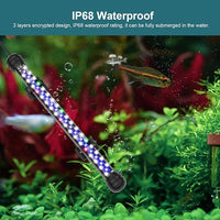 Led Aquarium Light with Timer, Submersible Aquarium Plant Light, Fish Tank Light with Auto On/Off, 3 Lighting Modes, Adjustable Brightness (18.9 in for 20-35inch Planted Tank), 10W