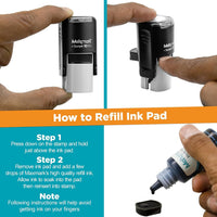 MaxMark round self-inking paw emoji stamp with blue ink - view 9