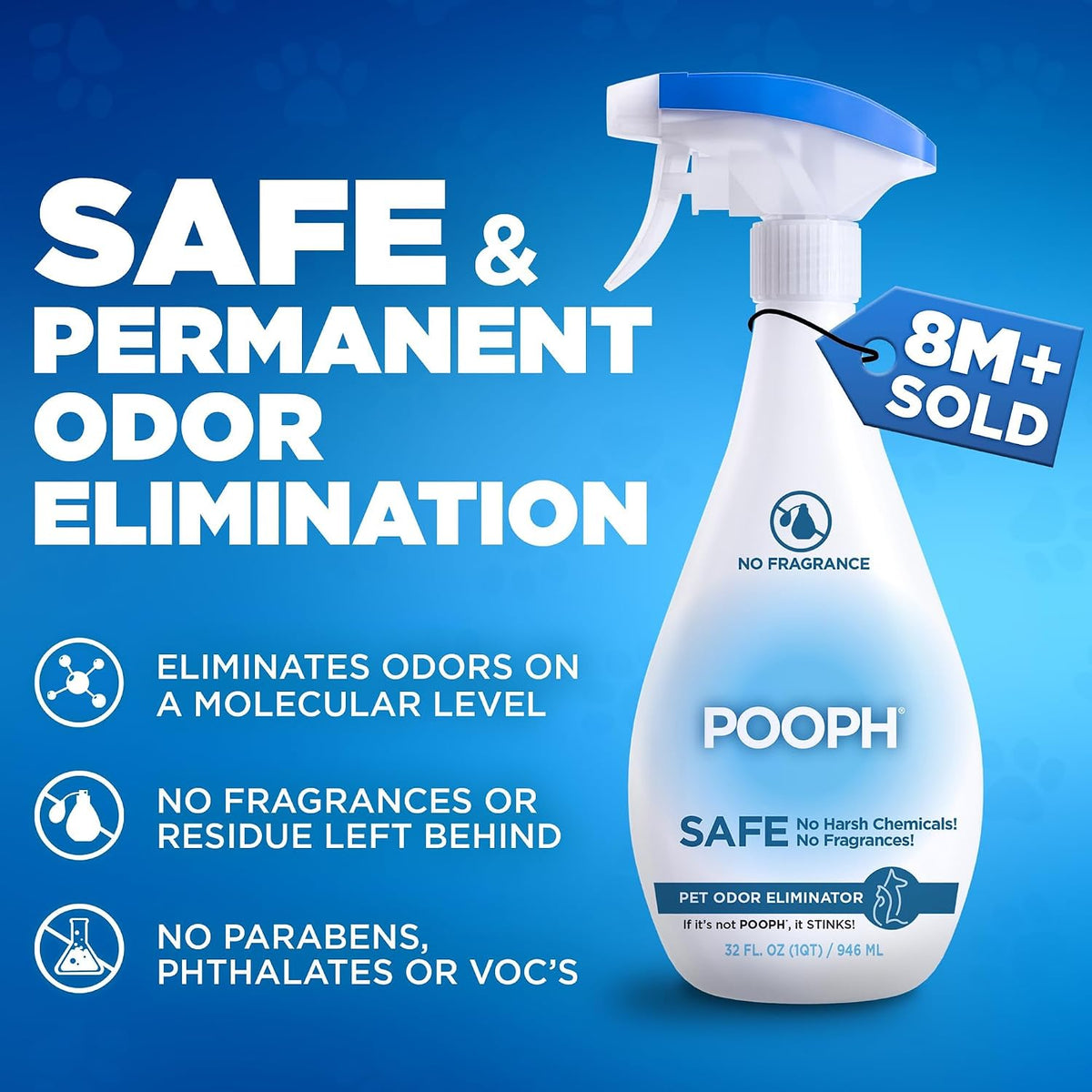 POOPH Pet Odor Eliminator Spray - 32 Fl Oz (Pack of 2) / Odor Eliminator - image 2