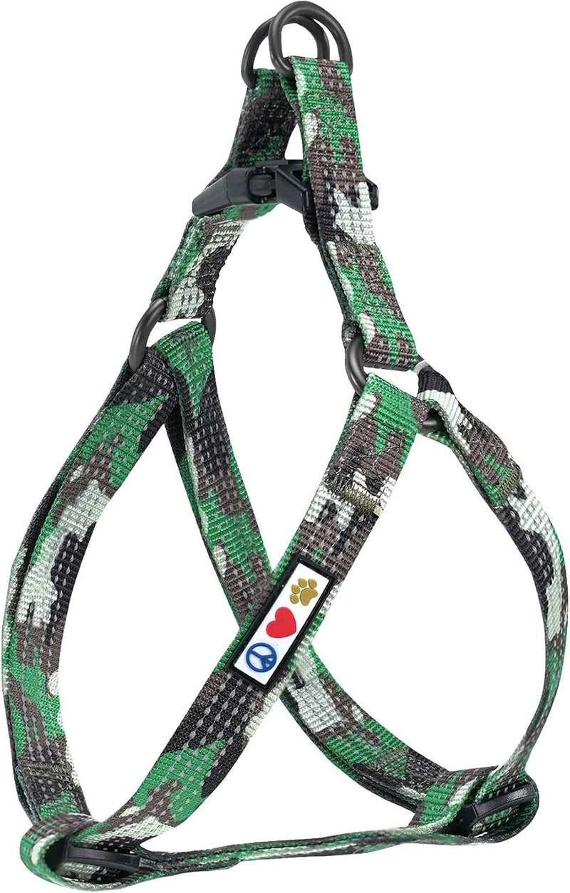 Pawtitas Multicolor Step-in Dog Harness - Medium (Pack of 1) / Camo Green