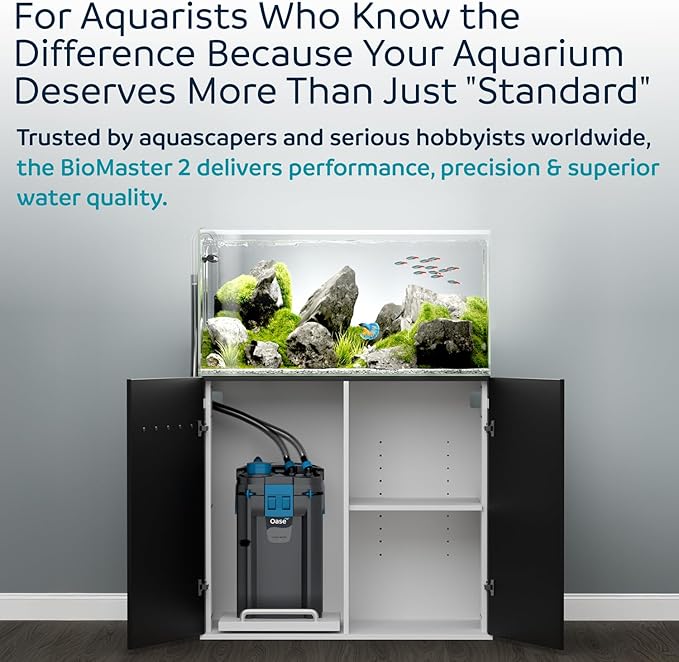 OASE BioMaster 2 Thermo 350 Canister Filter for Aquariums – External Aquarium Filter with Built-in Heater – EasyClean Pre-Filter, Quiet Operation – Freshwater & Saltwater, Up to 90 Gallons