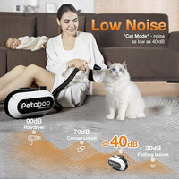 Dog Blow Dryer - Ultra-Quiet 40dB Cat Mode, 3-in-1 Nozzles & Adjustable Speed/Temp, Negative Ion Technology, BLDC Motor for Fast Drying, Portable & All-in-One Storage for Dogs & Cats