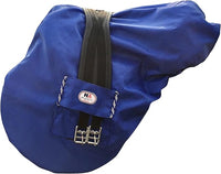 Majestic Ally Nylon Waterproof Fleece Lined Ride On English Saddle Cover-Multiple Color (Royal Blue)