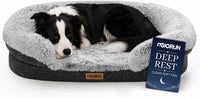 Miorun Fluffy Orthopedic Dog Beds Large Sized Dog - Charcoal Gray / L-(40", UP to 70lbs)