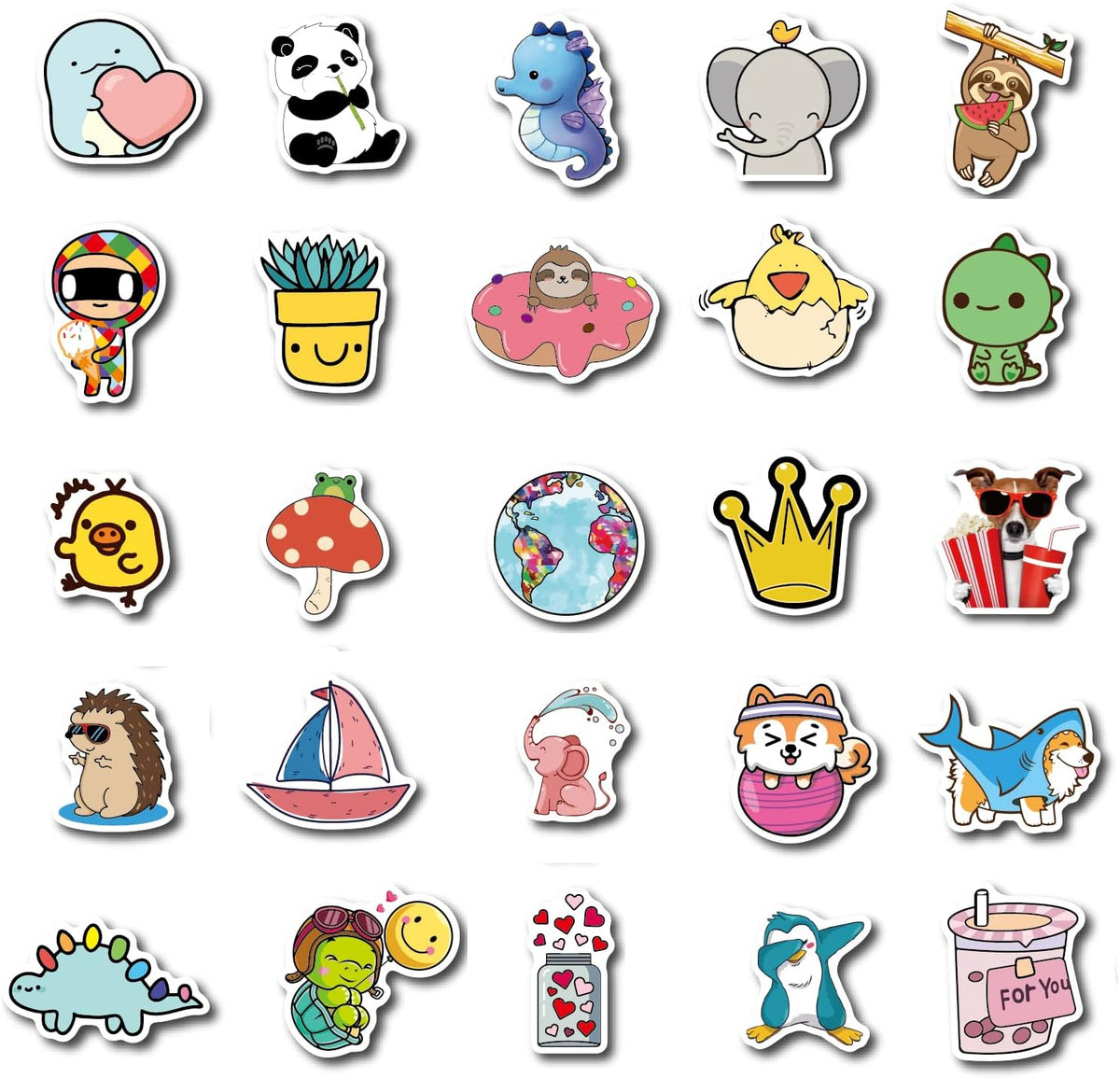 win4pdlay 200 waterproof vinyl stickers for kids with cute kawaii designs for water bottles - view 15