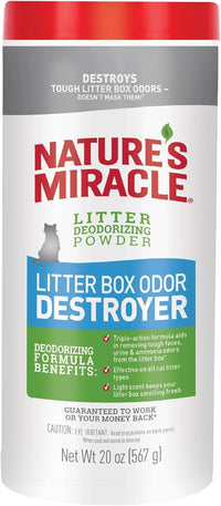 Nature's Miracle Cat Litter Box Odor Deodorizer Powder
