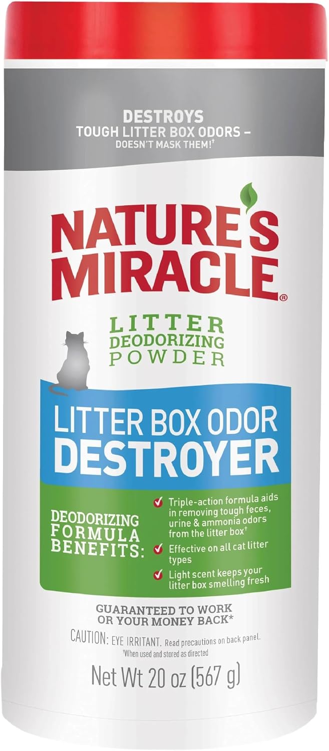 Nature's Miracle Cat Litter Box Odor Deodorizer Powder