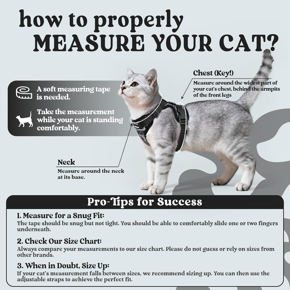 rabbitgoo Cat Harness and Leash Set, Escape Proof Vest - S / Pixel Tabby - image 2