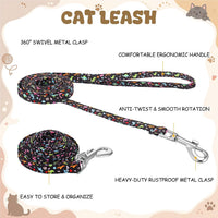 2 Pack Cat Harness and Leash with Collar Set - Dinosaur - image 3