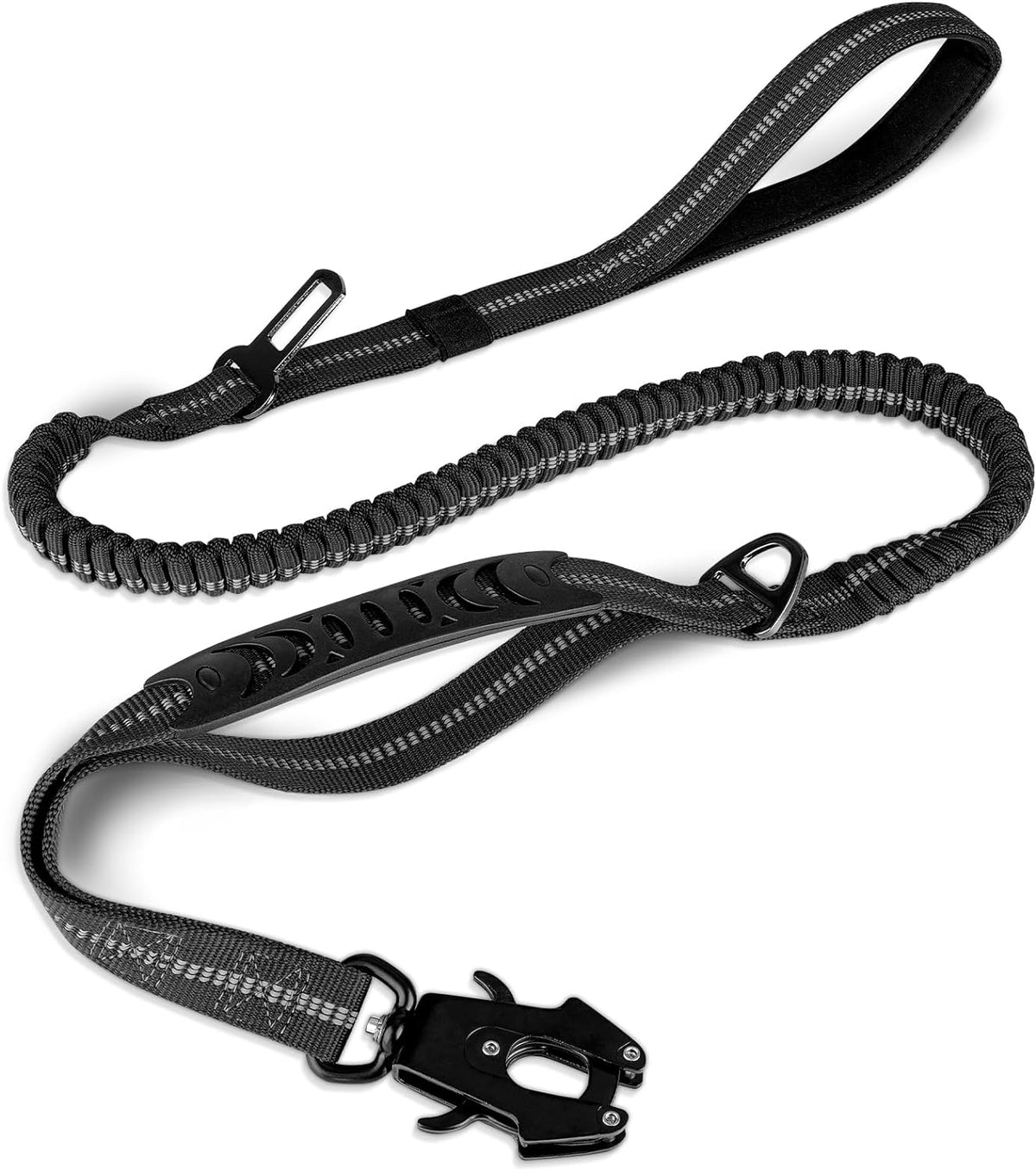 Joytale Tactical Bungee Dog Leash, Shock Absorbing No Pull - Black