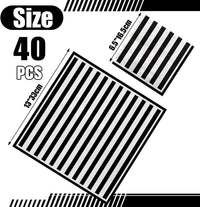 PIXHOTUL 100 pack red and white striped carnival paper napkins - view 14