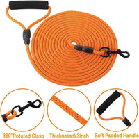 Vivifying Floating Long Dog Leash - 20ft / Orange - image 3