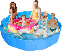 Alvantor Pet Swimming Pool, Foldable - Blue / XL, 87''x16''