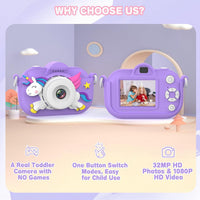 Kids Camera Toddler Toys for Girls Boys Aged 3-12 - Purple - image 3