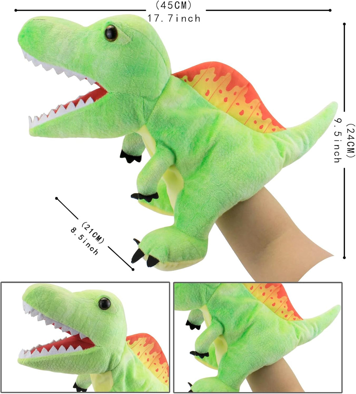 Puppet Hand Puppets for Kids - Dinosaur 10 - image 2