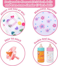 CARANOVO Baby Doll Accessories Set - with pink bag - image 2