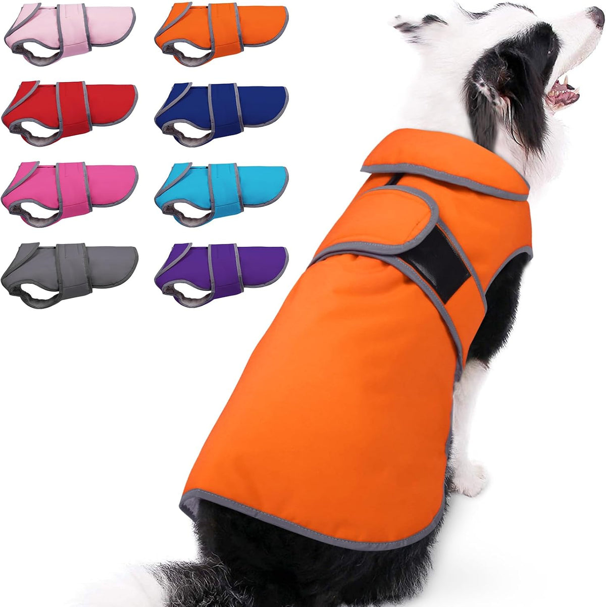 MIGOHI Warm Dog Coat Waterproof Winter Dog Jacket, M - Orange / Medium