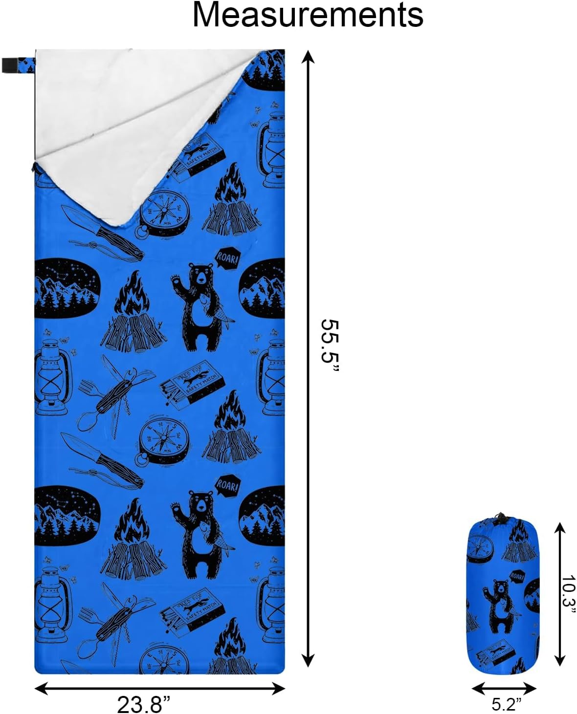 KidzAdventure kids sleeping bag in pink Best Friends print with kittens and puppies - view 8