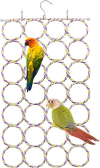 Wontee Bird Rope Climbing Ladder Parrot Hanging Swing Perch