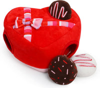 Hollypet Squeaky Hide and Seek Dog Toys for Small and Medium Dogs - Chocolate