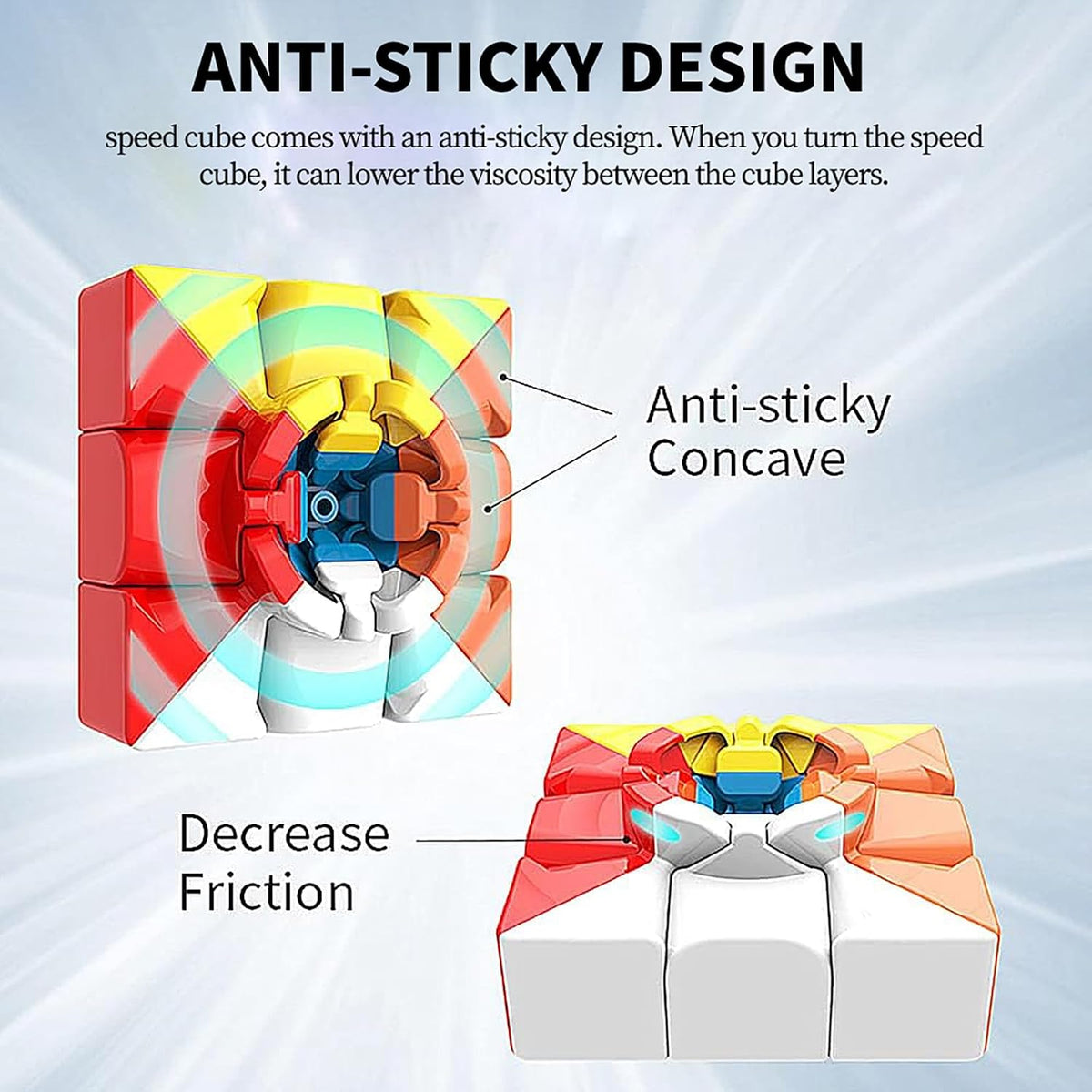 CFMOUR stickerless 2x2 and 3x3 speed cube set in gift box - view 11
