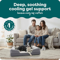 FurHaven Cooling Gel Dog Bed for Large Dogs - Large / Granite Gray - image 2