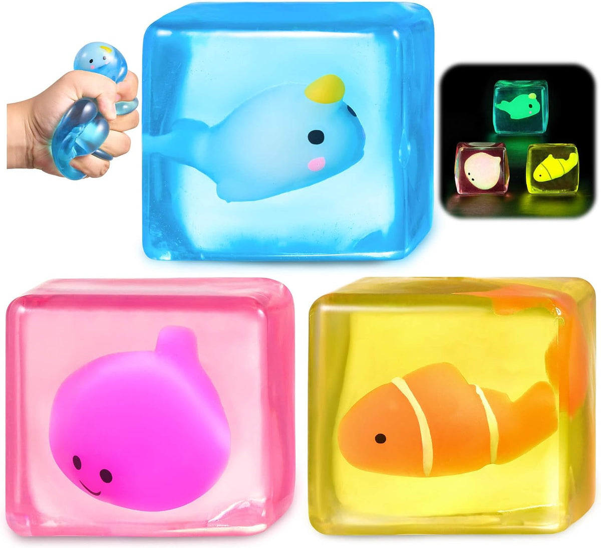 Squishy Fidget Toys Stress Cube - 3pcsstresscube