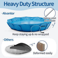 Alvantor Pet Swimming Pool, Foldable - Blue / 63"x12" - image 3