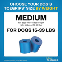 Dr Buzby's Medium ToeGrips for Dogs - Instant Traction on Wood/Hardwood Floors - Anti Slip Relief - Grippers for Senior Dogs - Stop Sliding Instantly - Rubber Nails for Paws - 1 Pack (20 Grips)